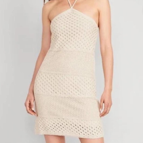 Old Navy Halter Crochet Mini Dress - Picture 2 of 6